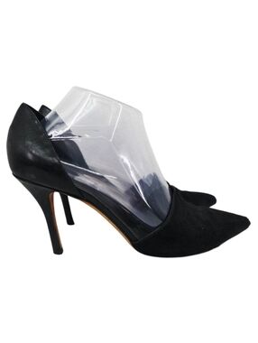 VINCE Claire Pony Hair Leather D'Orsay Pumps Black 9.5